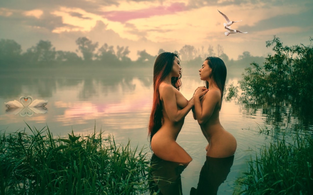 Фотосессия двух девушек ню