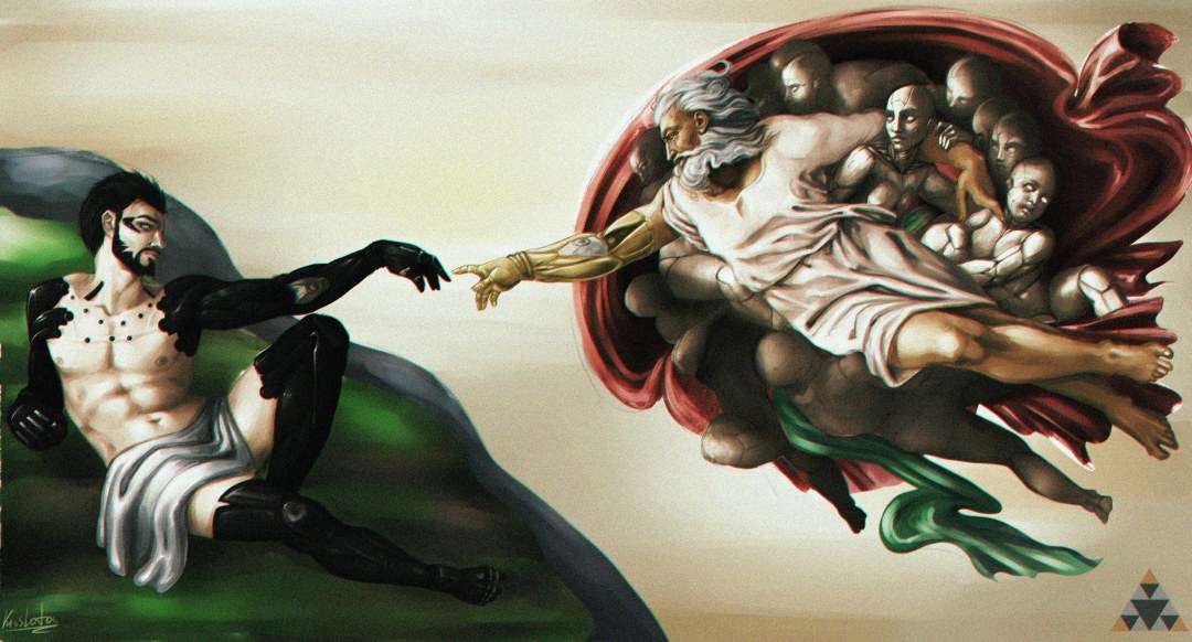 Микеланджело Сотворение Адама тетрадь смерти