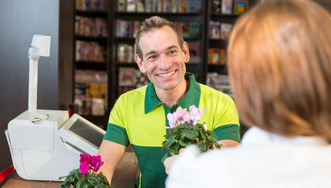 Касса в цветочном магазине