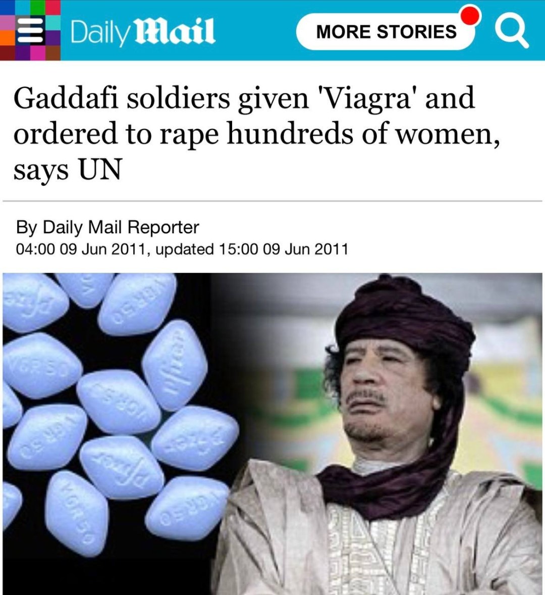 Каддафи дает виагру солдатам