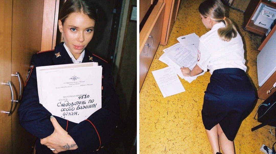 Фотосессия в полицейском участке